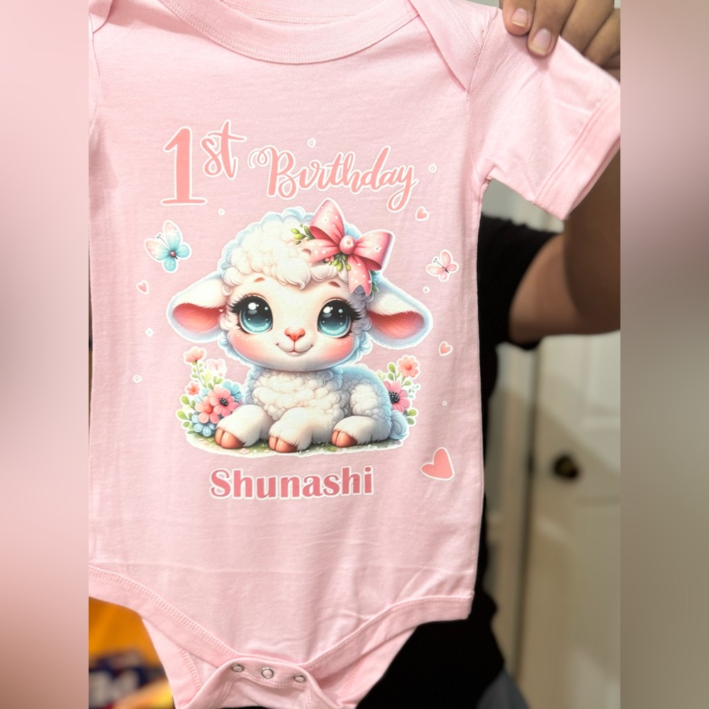 LAMB 1St BIRTHDAY CUSTOMIZED SHIRT